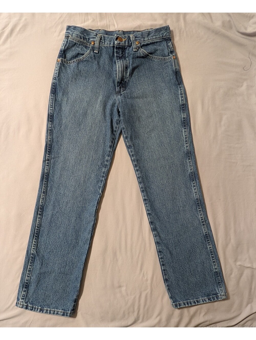 Wrangler Cowboy Cut Slim Fit Jeans Men's 30x30 Stonewash Blue Western